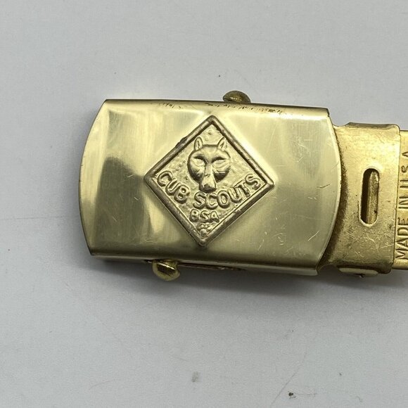 Vtg Cub Boy Scout BSA Bear Lot Neckerchief Slide Brass &‎ Explorer E Belt Buckle - Picture 7 of 14